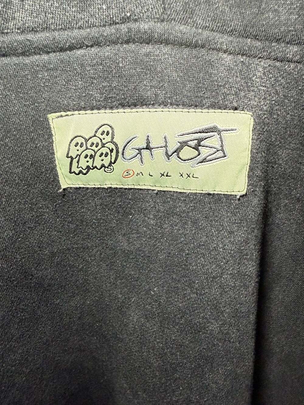 Ghost Supply Ghost Gang Pointed Hood Hoodie Washed Black Size S - Picture 4 of 5